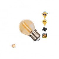 Γλομπάκι LED Edison Filament Retro Μελί Globostar E27 4 Watt g45 Θερμό ντιμαριζόμενο